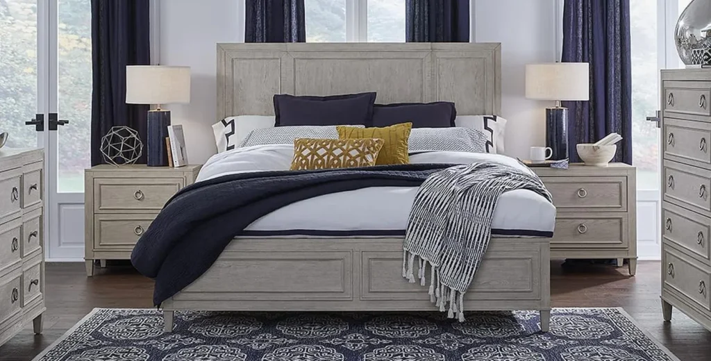 Drape a chunky knit throw at the foot of the bed.