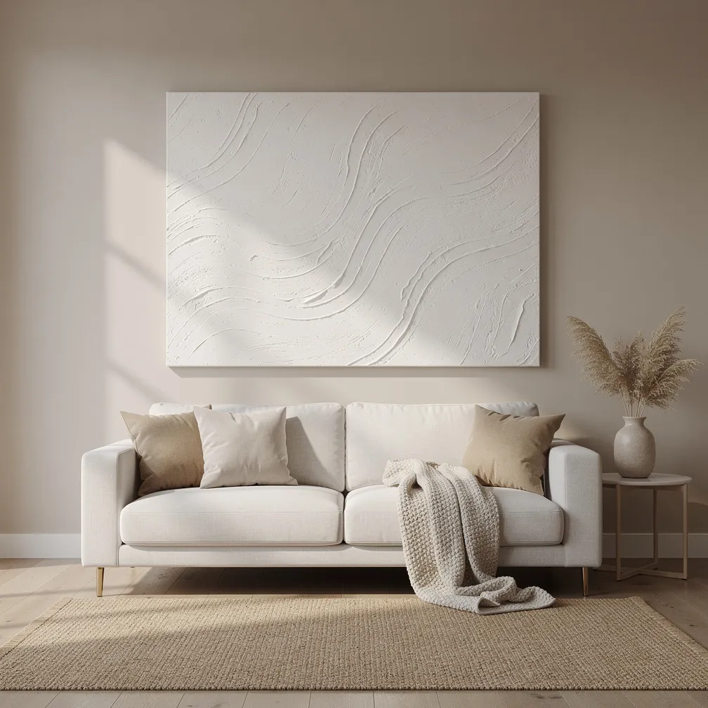 Textured Canvas Art with Joint Compound