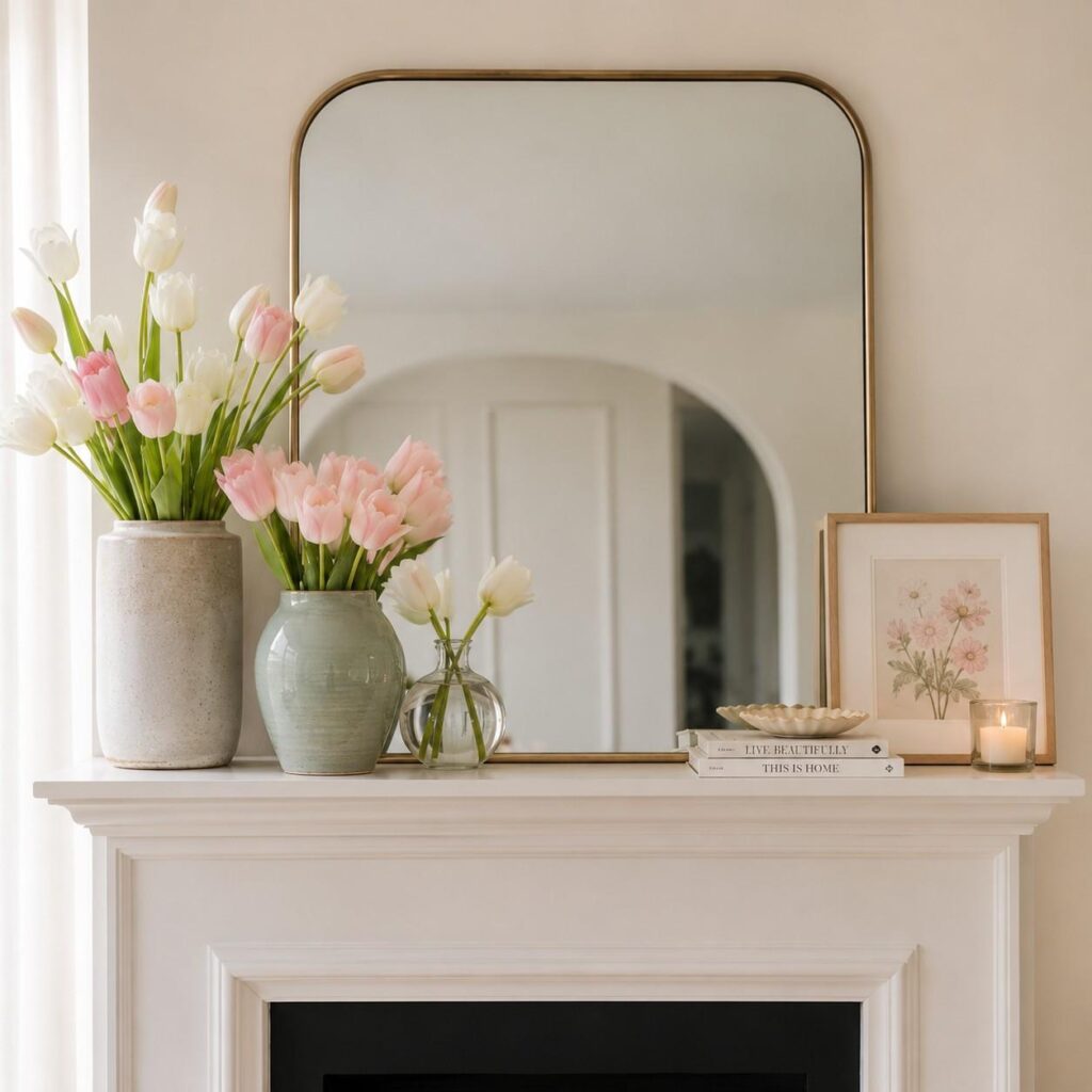 Tulips in Mixed Vases