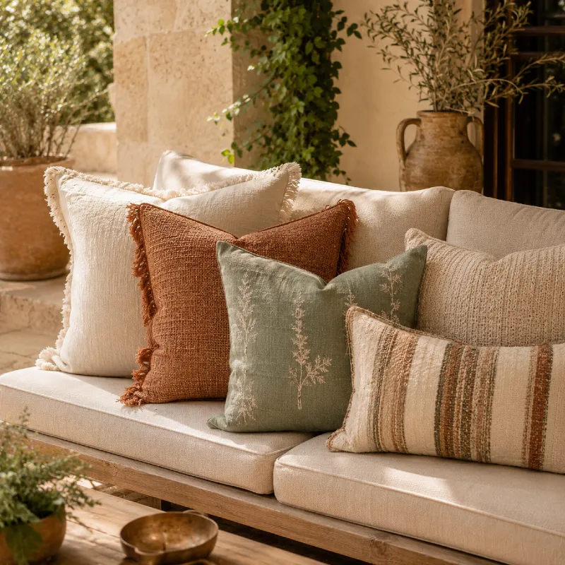 Layer Throw Pillows Like It's an Indoor Living Room