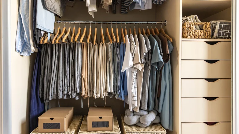 Tall Tension Rod Closet