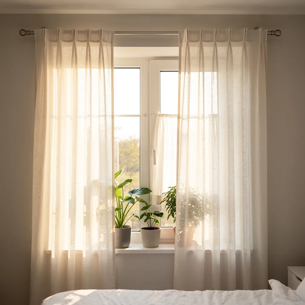 Tension Rod Layered Curtains