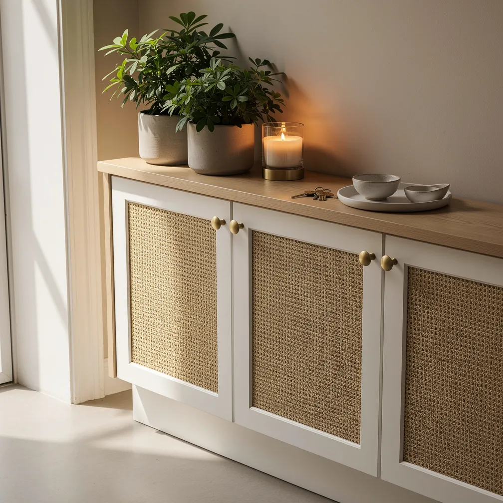 Adhesive Cane Webbing Cabinet Wrap