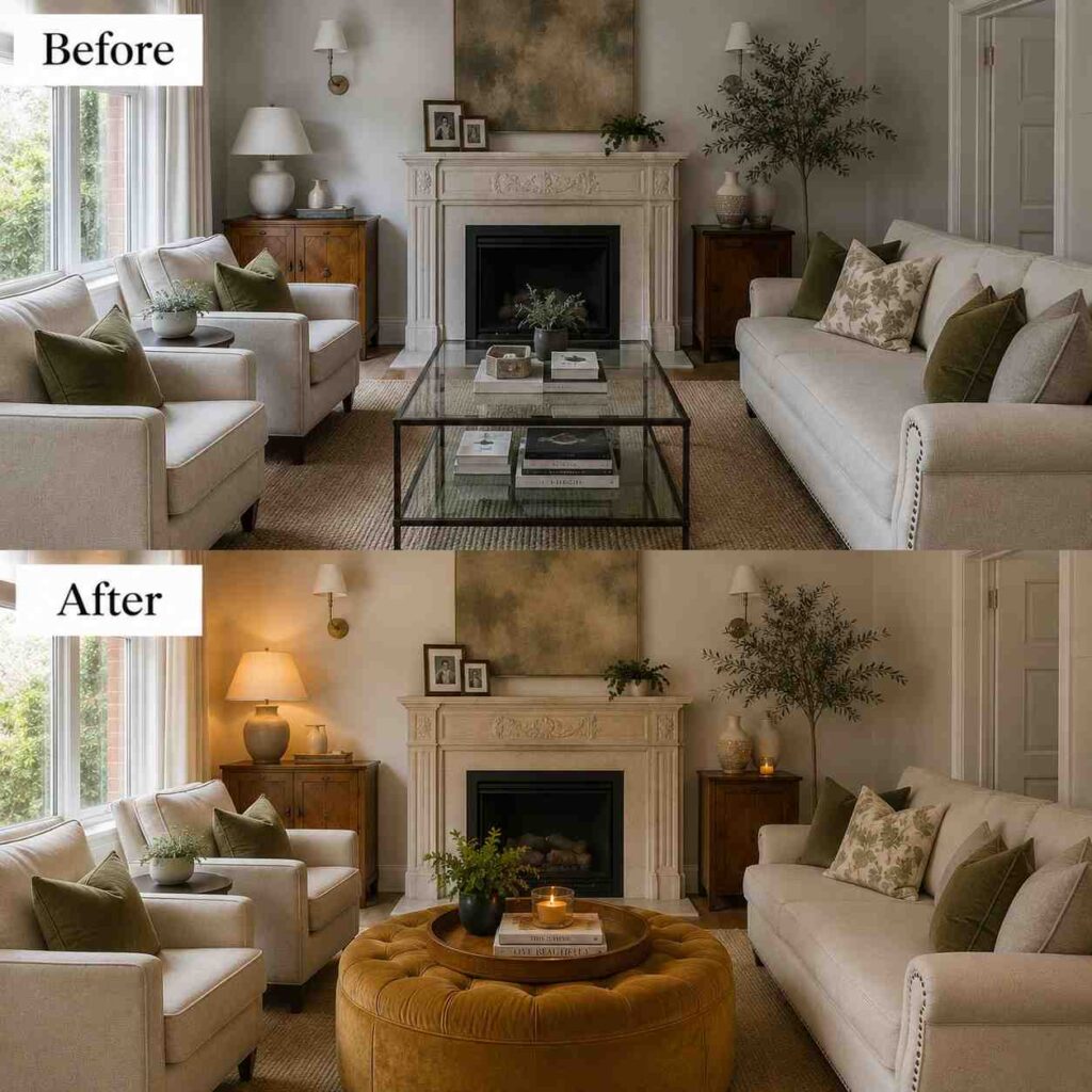 The $40 Ottoman Coffee Table Hack: Multi-Functional Style for Minimal Cost