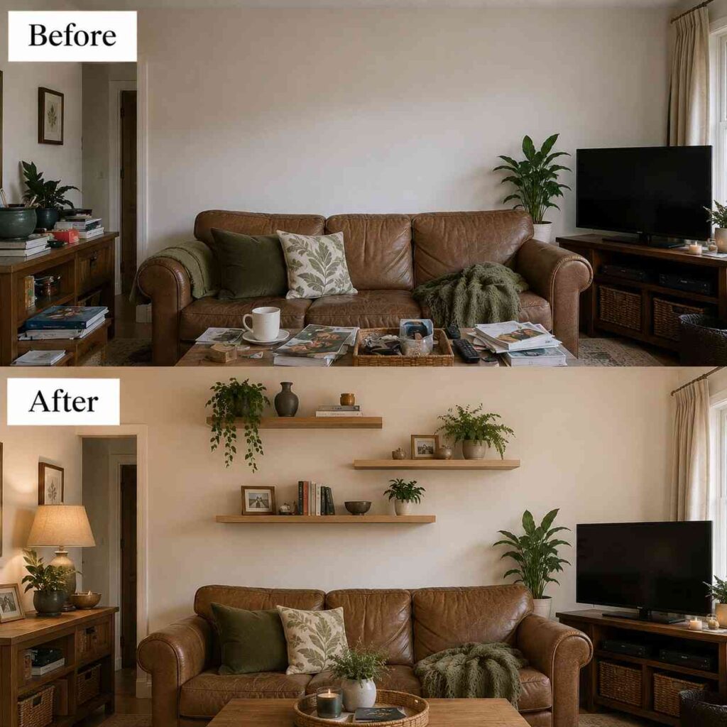 The $35 Floating Shelf Installation: Vertical Storage That Looks Like a Design Feature