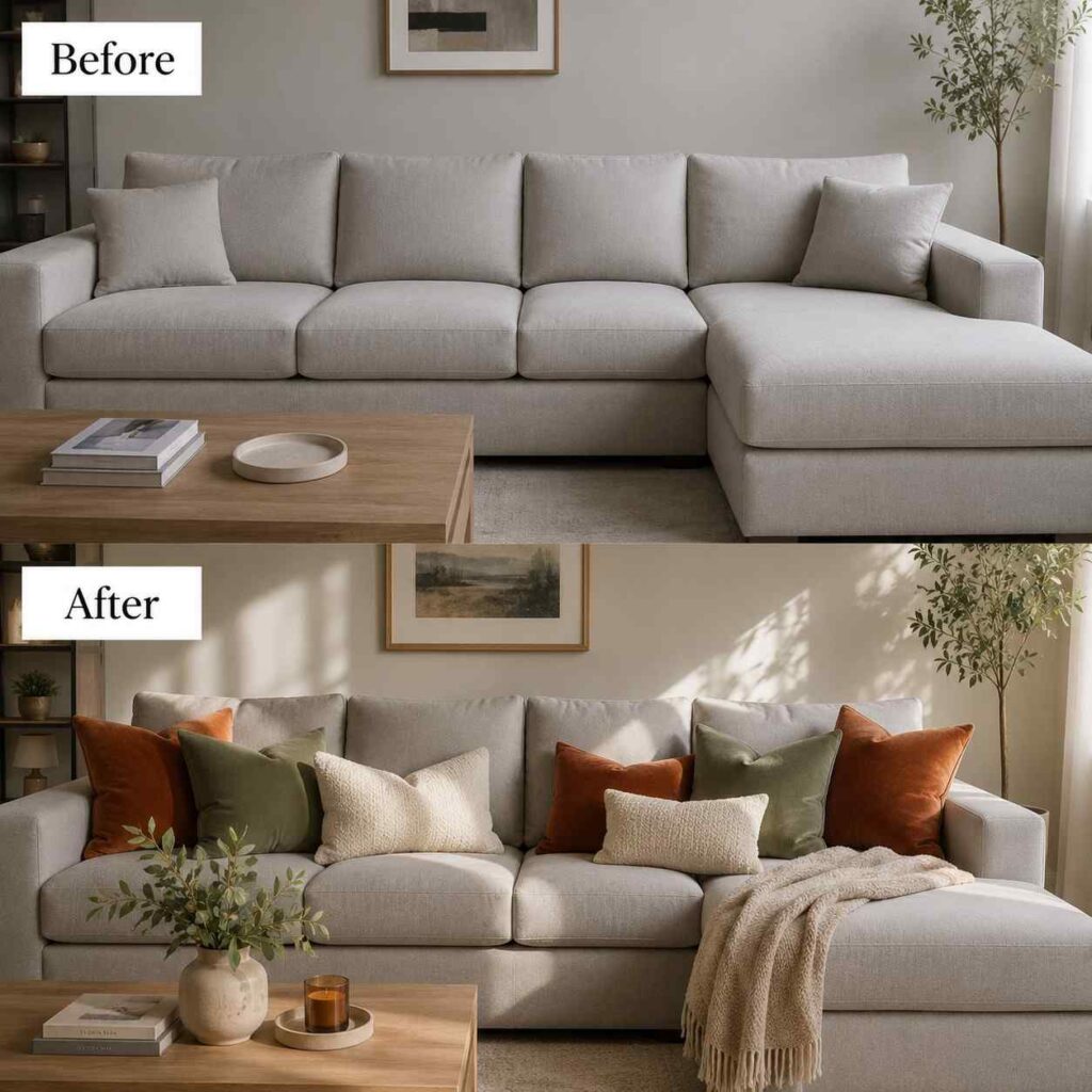 The $50 Cushion Cover Swap: Transforming a Sofa Without Buying a New One