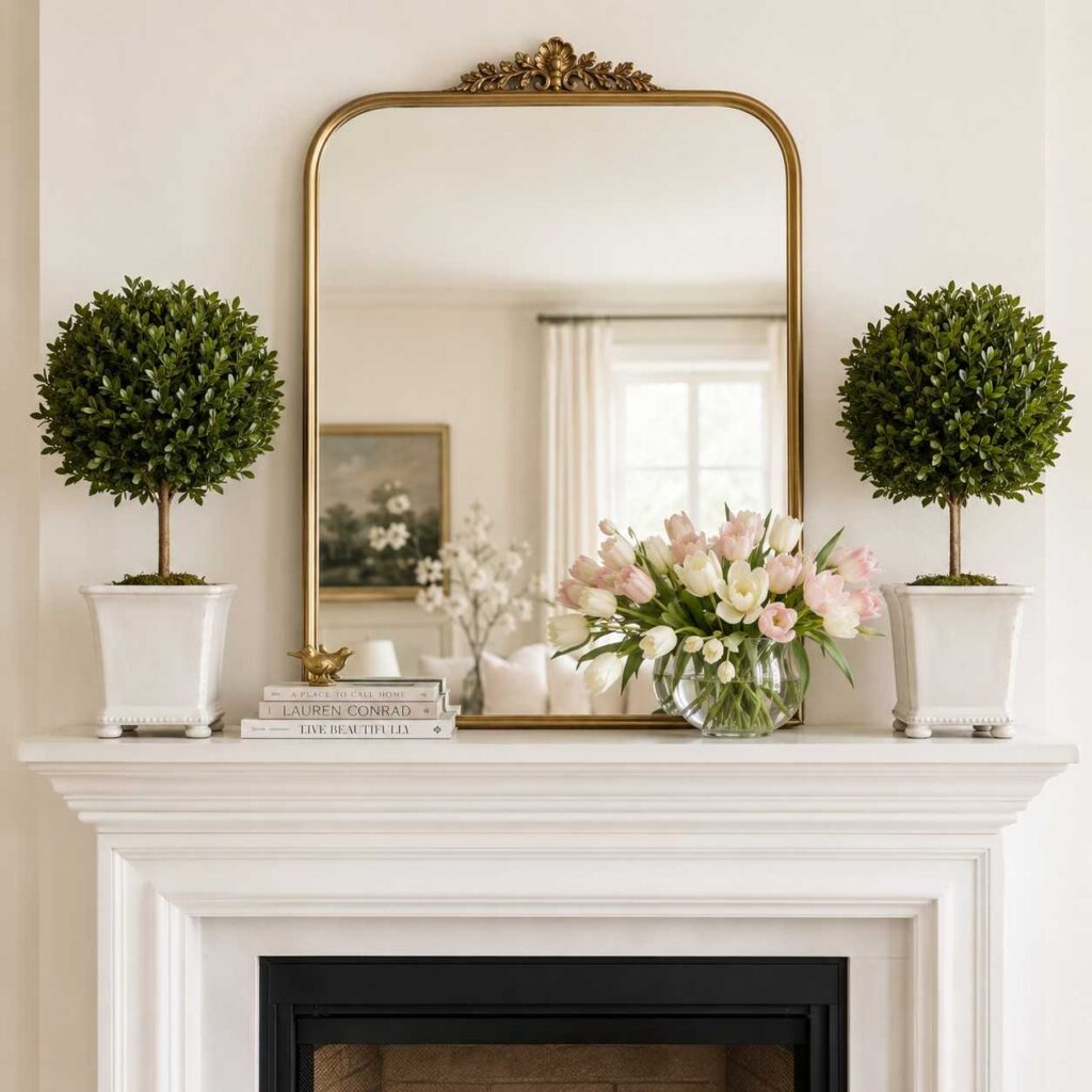 Boxwood Topiaries on Each End