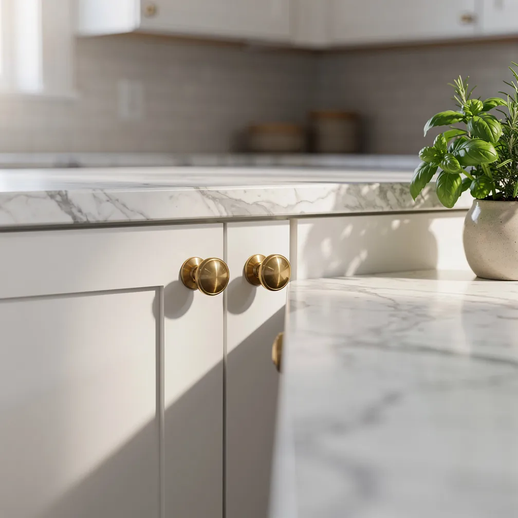 Brass Cabinet Knob Swap