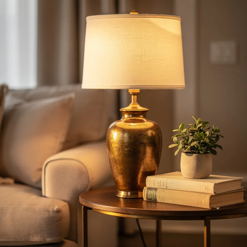 Thrifted Lamp Makeover with Rub n Buff