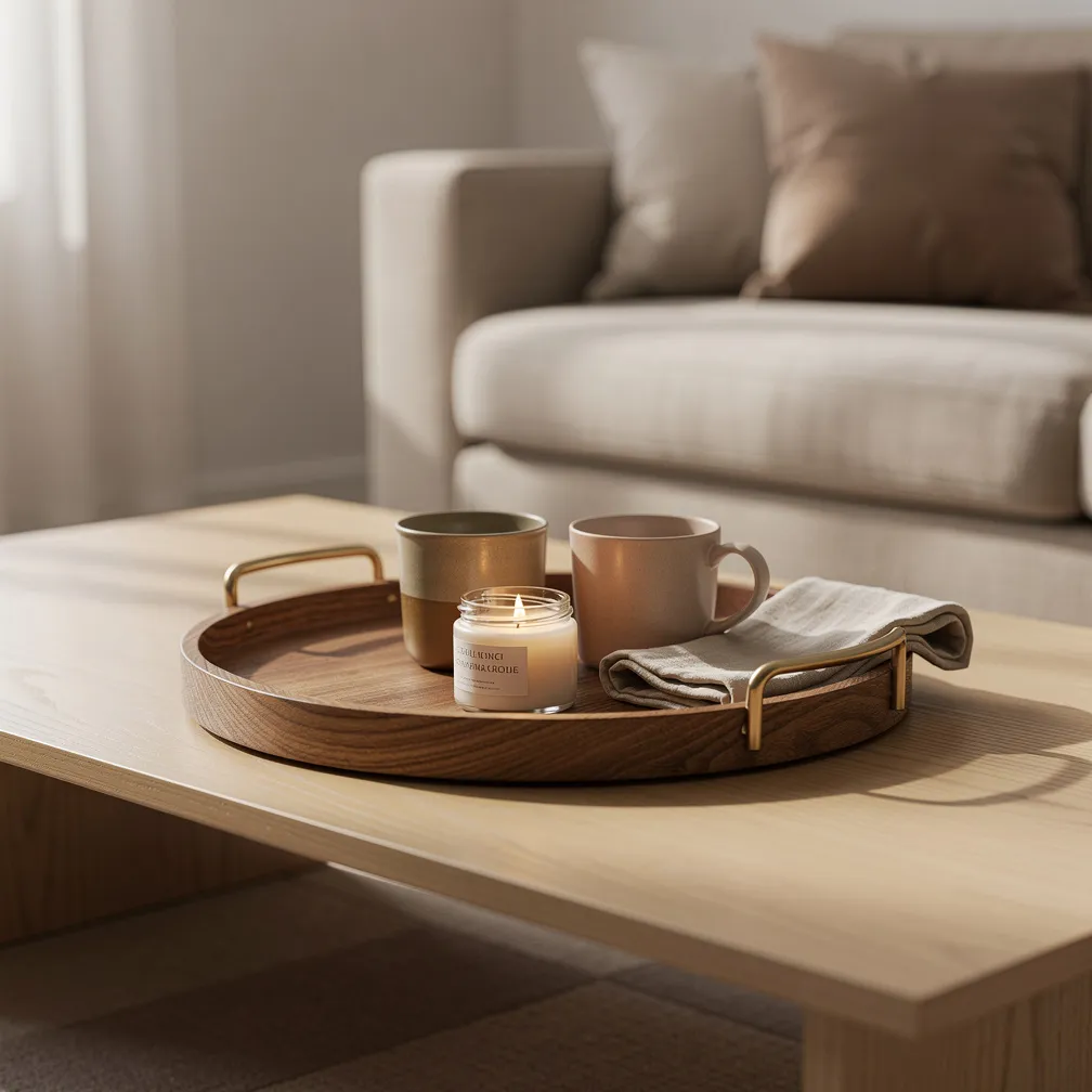 Wooden Tray with Hardware Store Handles