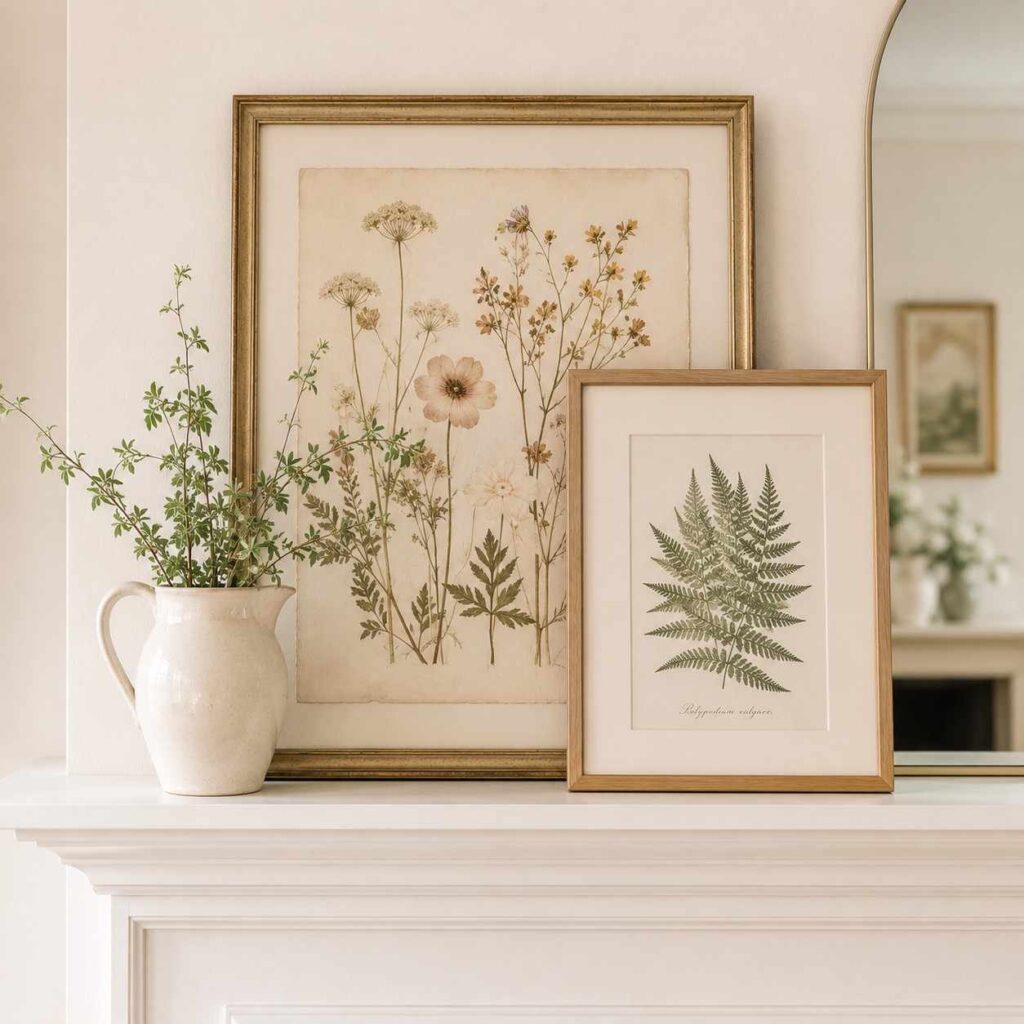 Layered Frames with Botanical Prints