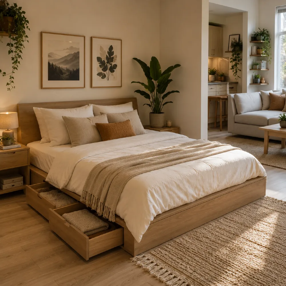 Platform Bed with Storage