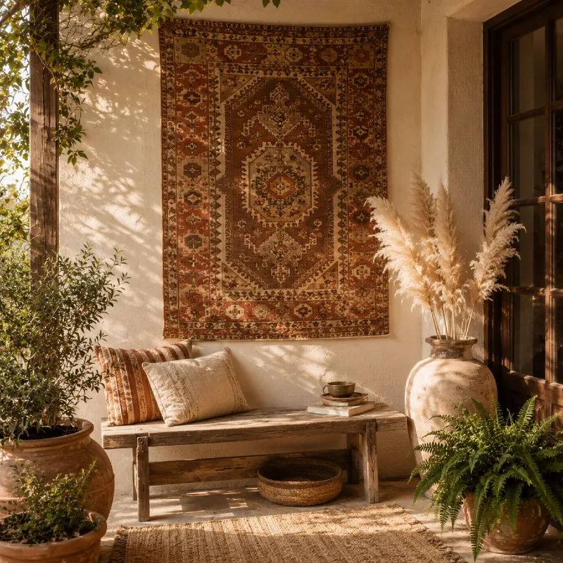 Use a Vintage Rug or Throw as a Wall Hanging
