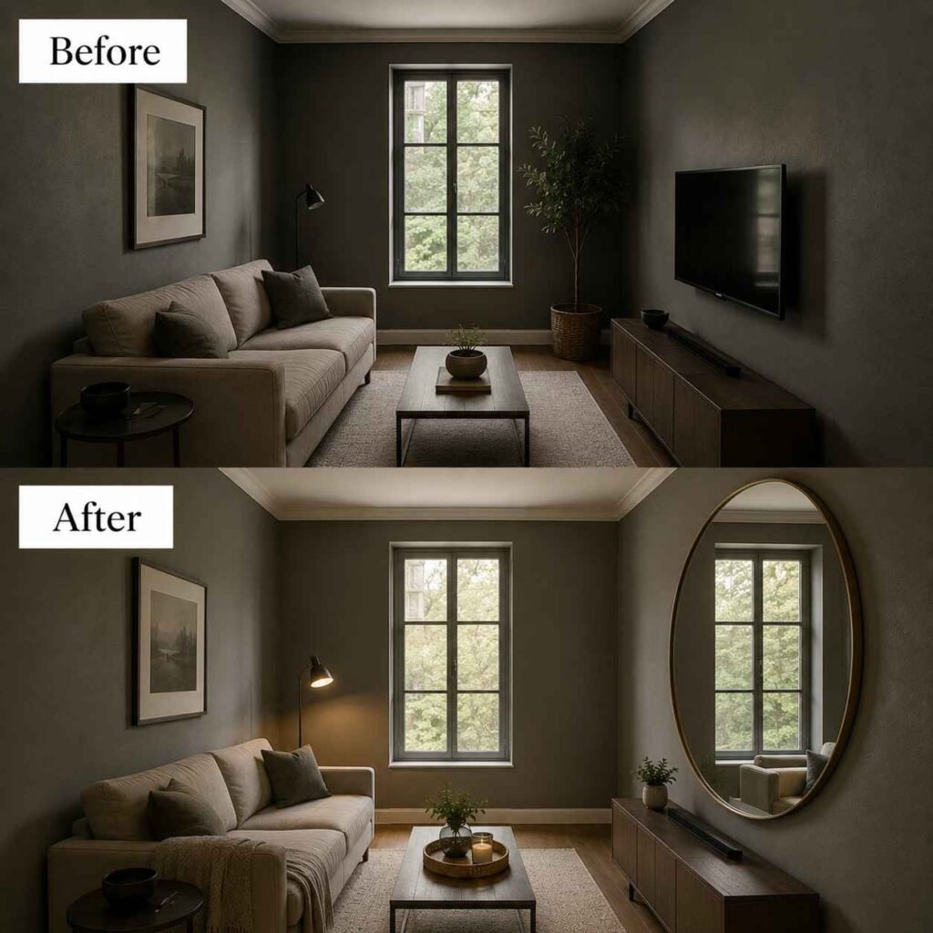 The $15 Mirror Trick: Doubling Light and Space for Almost Nothing
