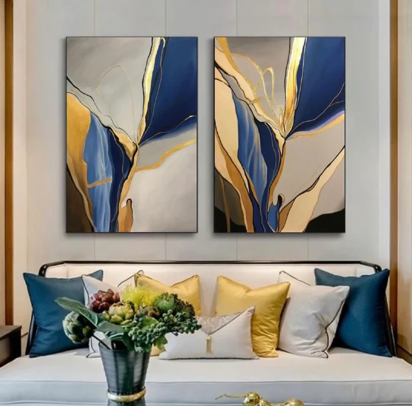 Two-piece set in matching frames. 