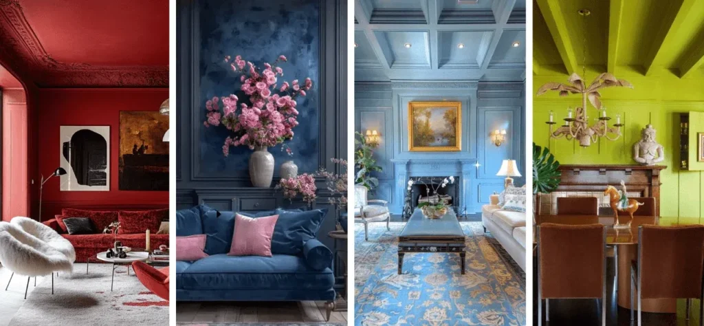 Try a color-drenched accent wall