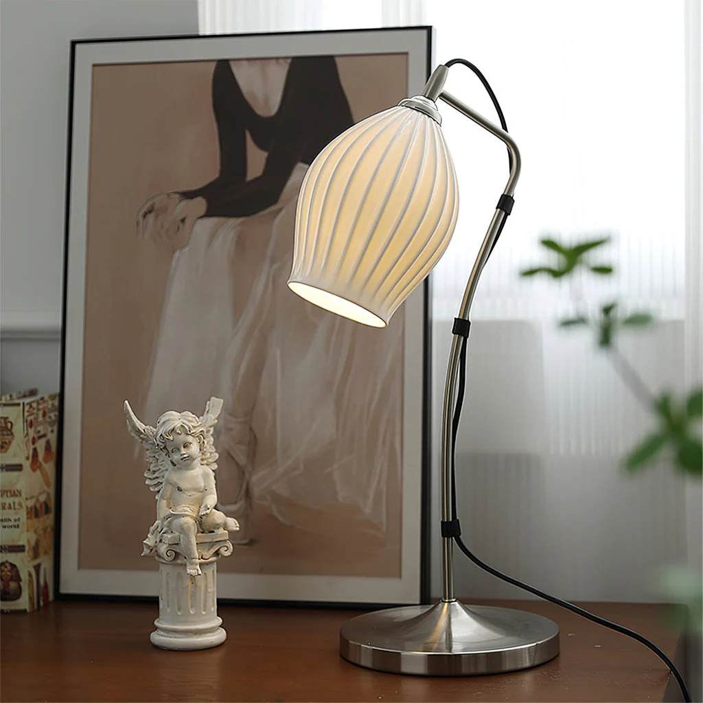 Layer fairy lights and one vintage table lamp. 