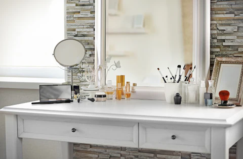 Style a vanity or dresser-top tray