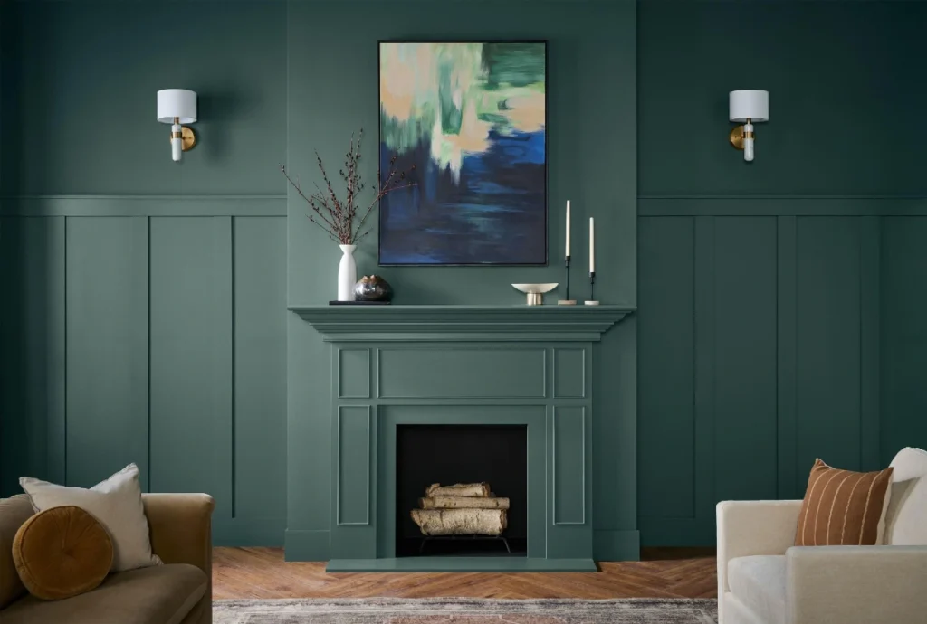 Choose a saturated, grounding wall color