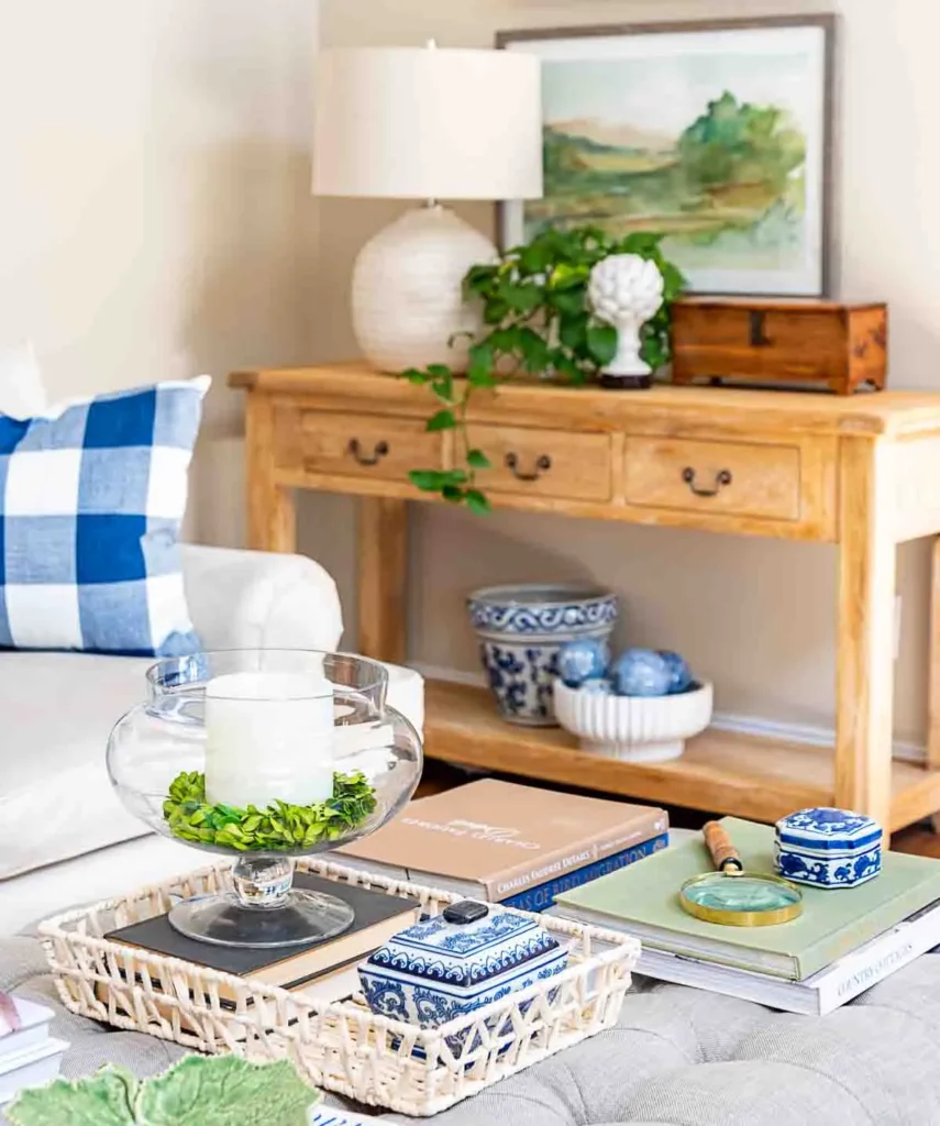 Set a small tray on the dresser