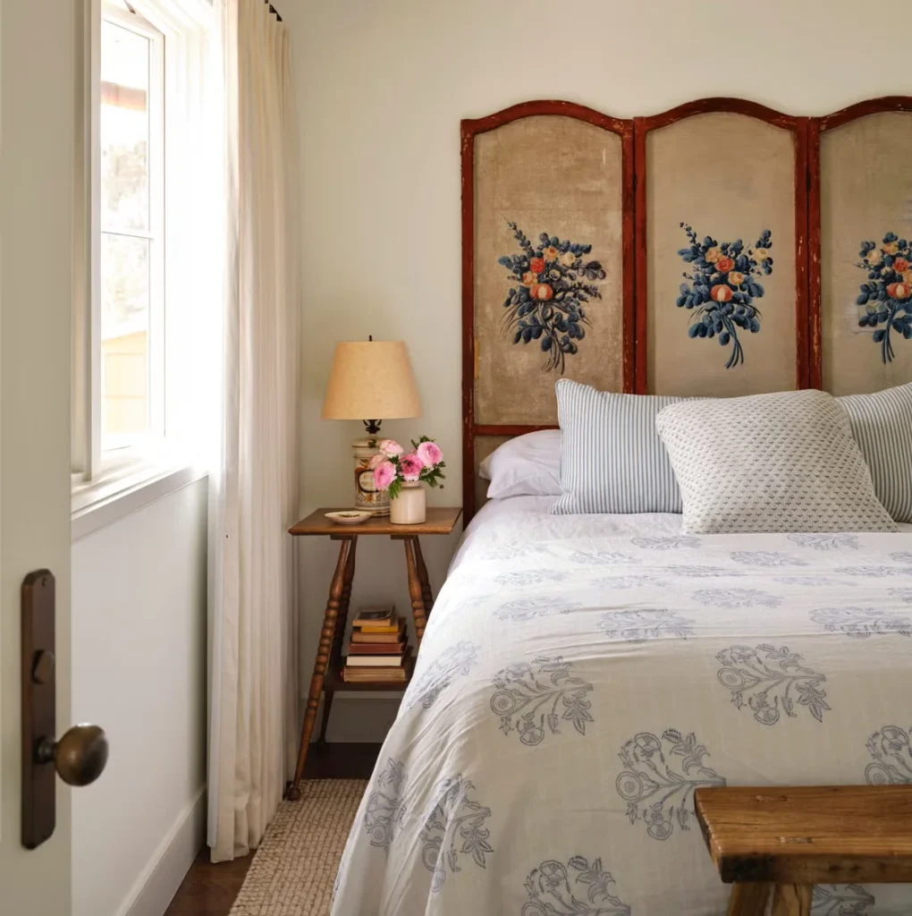 Add a vintage-style headboard (or fake one). 