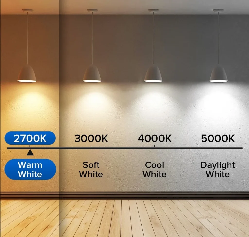 Switch every bulb to 2700K warm white. 