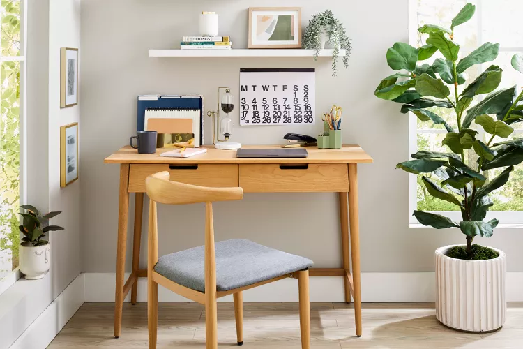 Get a small wooden writing desk for a study nook. 