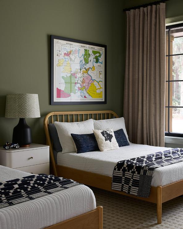 Hang a vintage world map above the bed or desk. 
